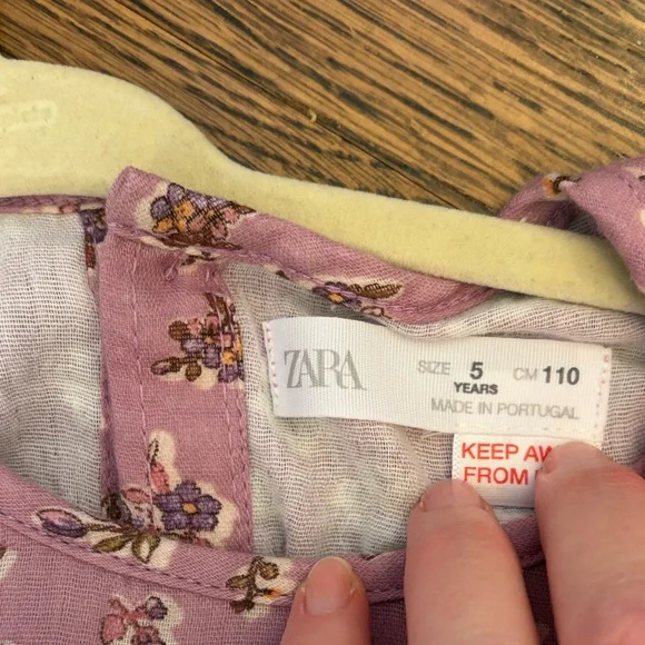 Zara Floral Pink Long Sleeve Dress - Picture 2 of 5